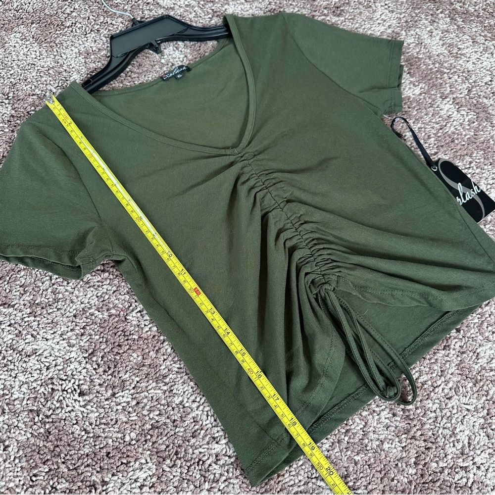 NWT Ruching Crop Top - Picture 2 of 5